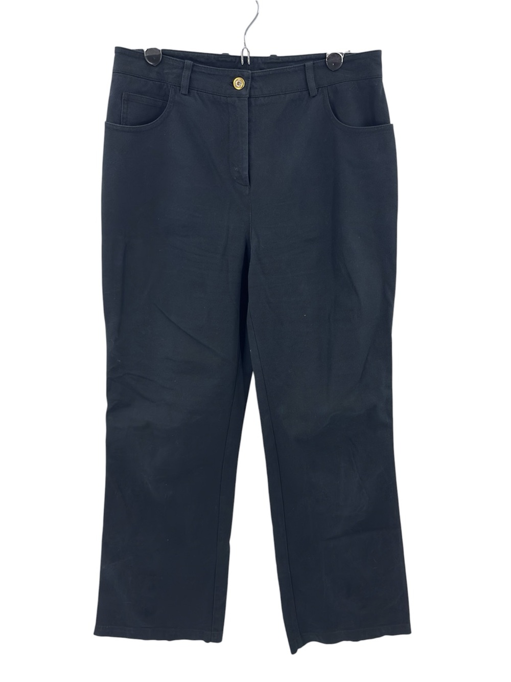 St John Sport High Rise Straight Leg Classic Black Trouser Pants Size 8 Stretch